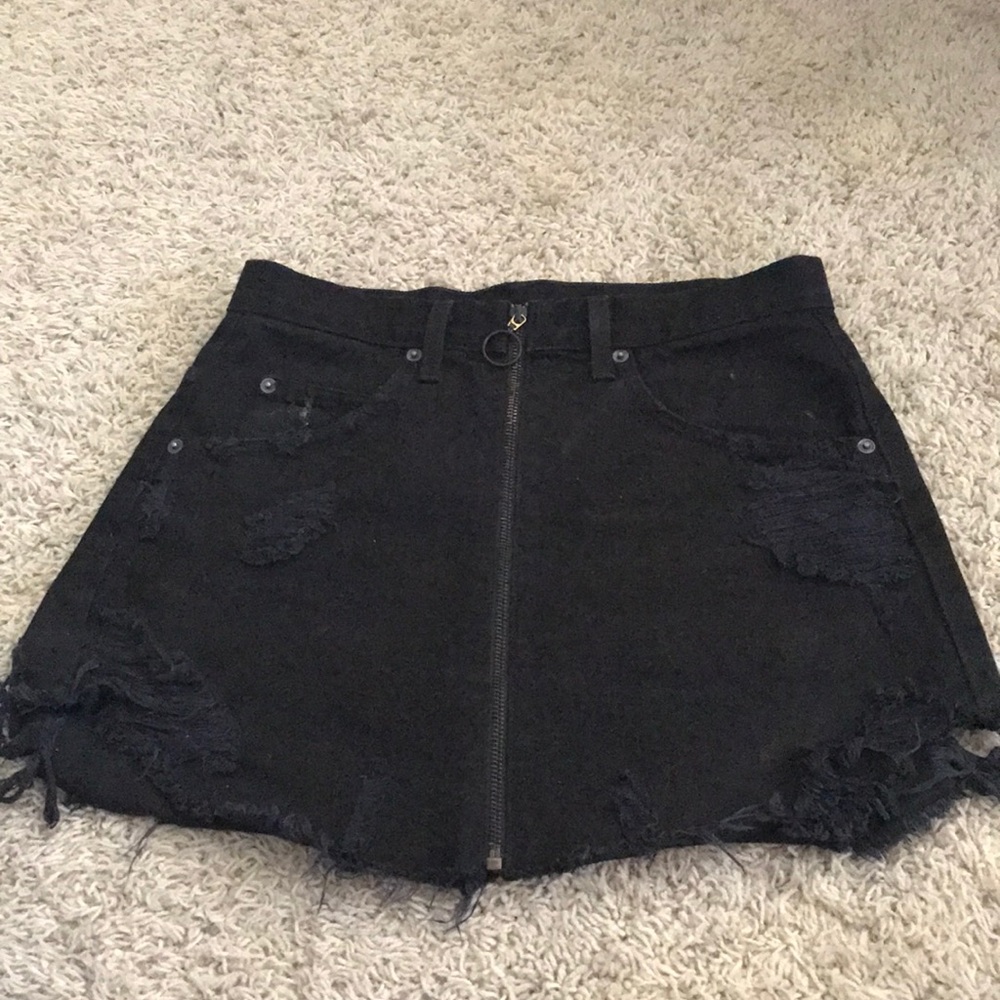 black skirt